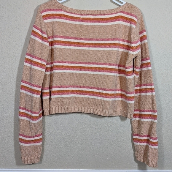 L*Space Chenille 'Sun Seeker in Snow Lotus' Striped Sweater NWT - Picture 2 of 6